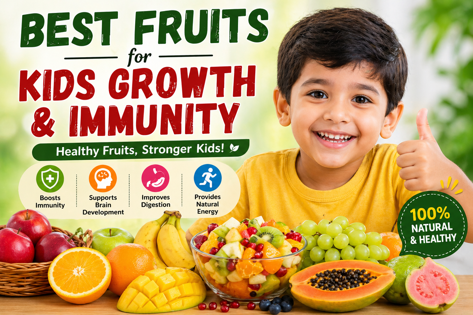 best fruits for kids growth and immunity