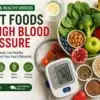 Fresh healthy foods for high blood pressure including fruits vegetables oats nuts and heart healthy ingredients in Fujairah UAE